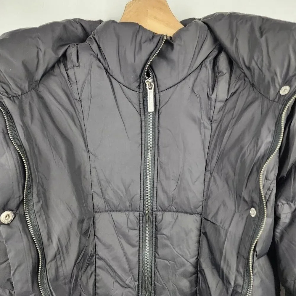 Michael Michael Kors Women's Double‎ Collar Fur Hood Mid Length Puffer Size S - Picture 8 of 15